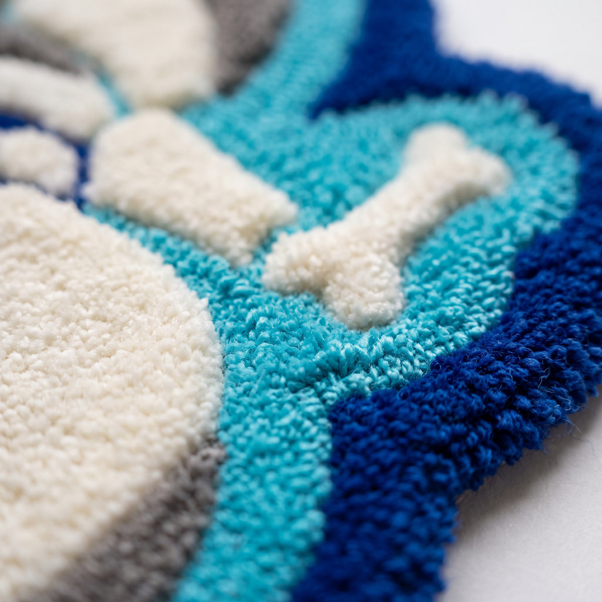 Aqua Shell Bones Rug
