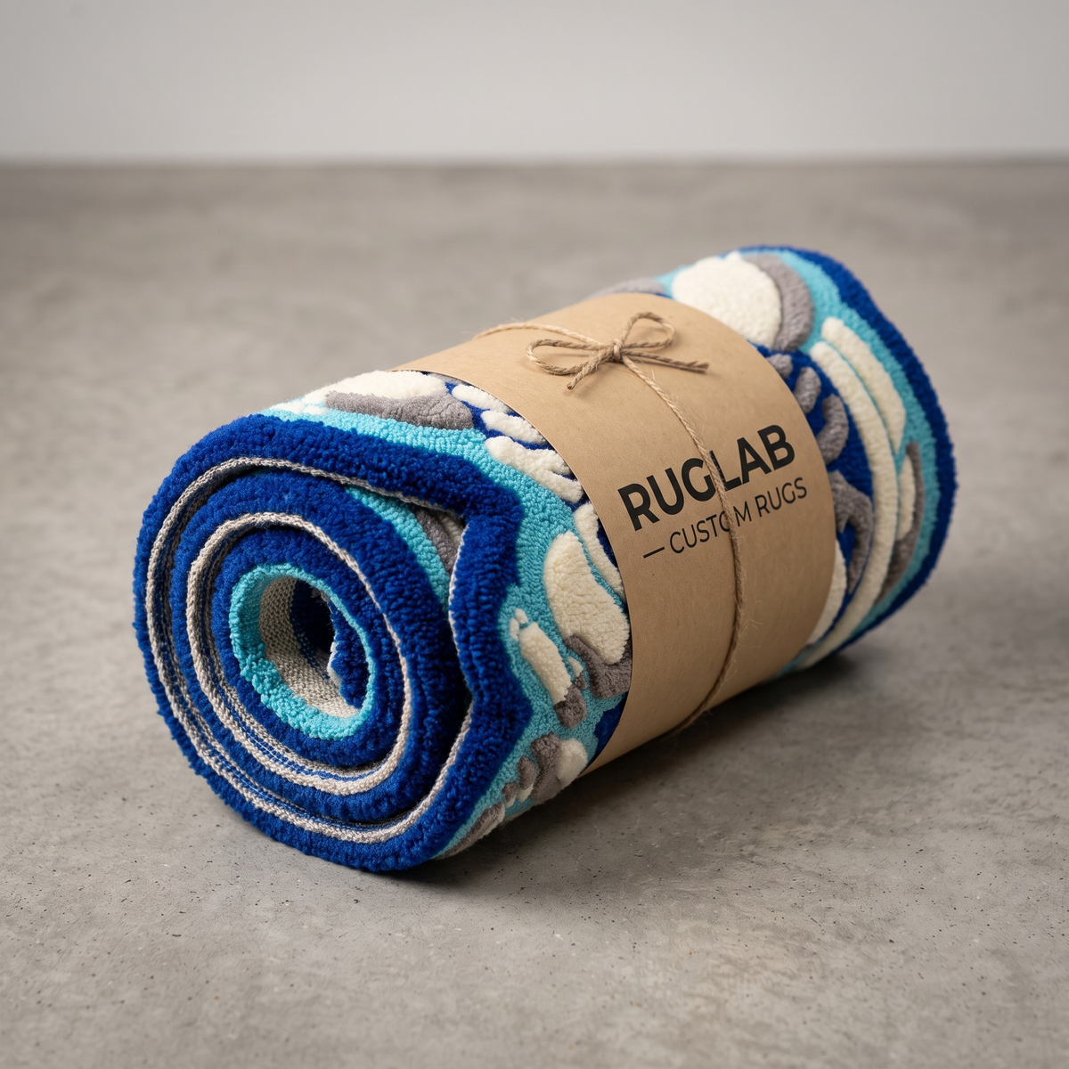 Aqua Shell Bones Rug