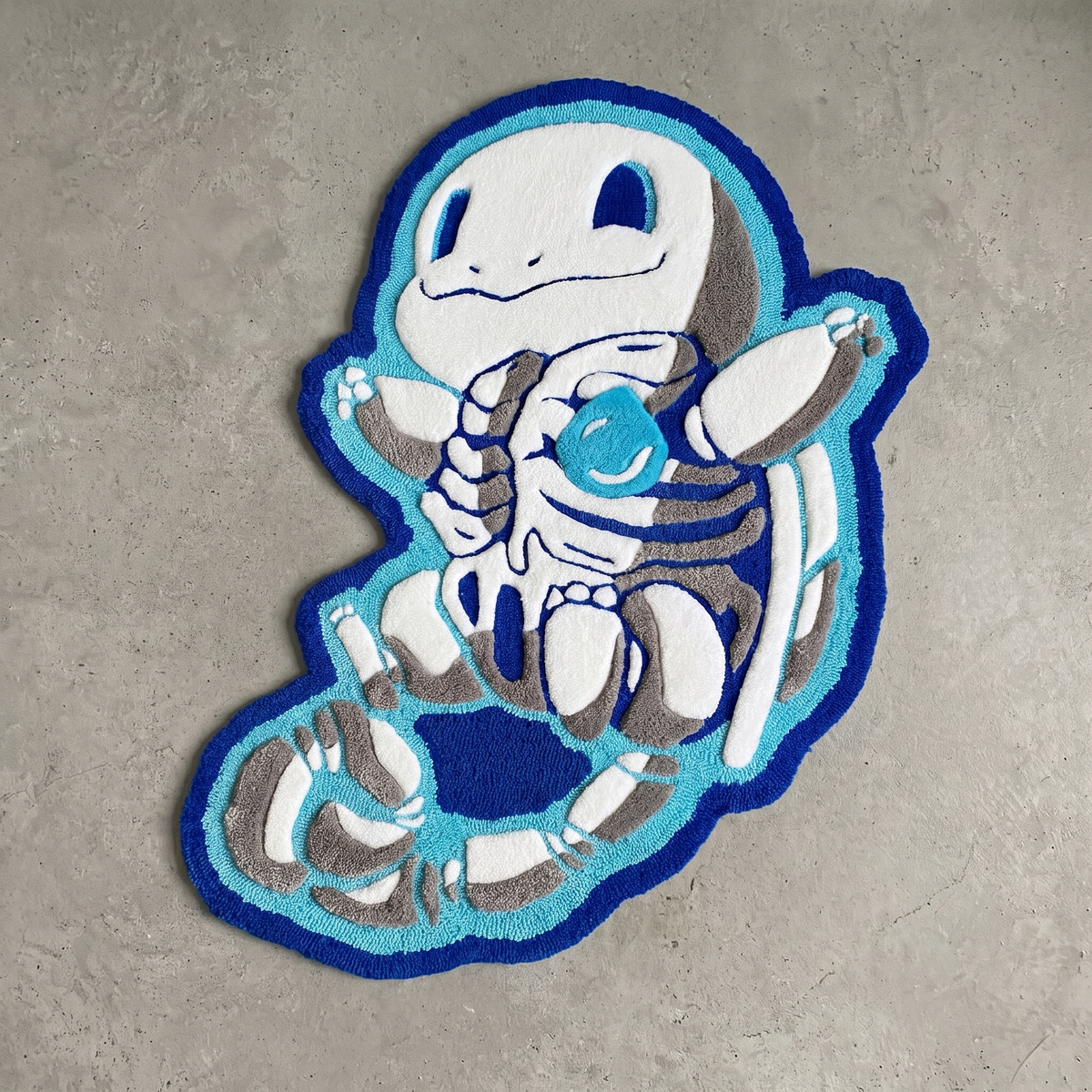 Aqua Shell Bones Rug