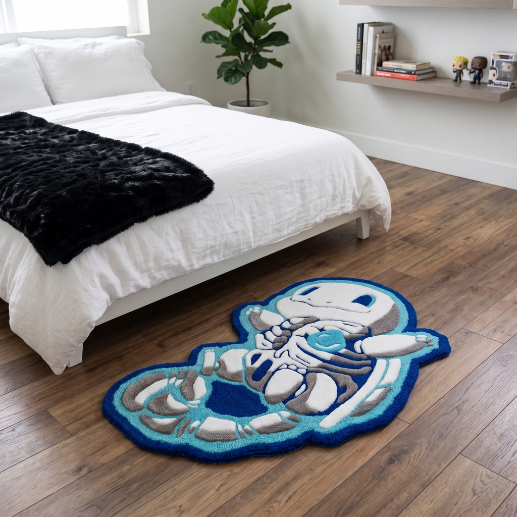 Aqua Shell Bones Rug